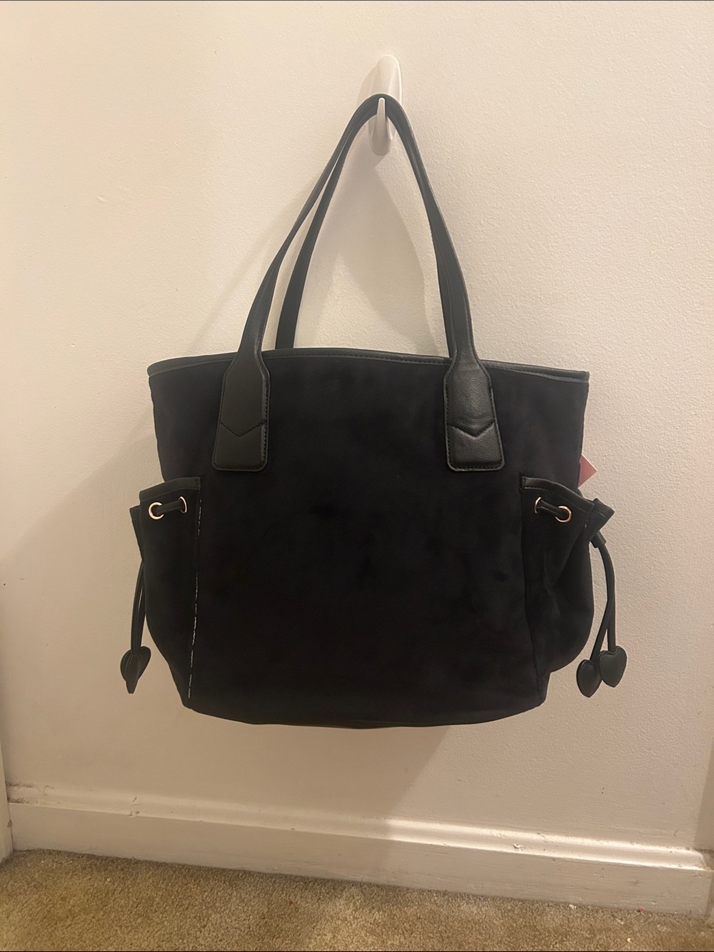 Juicy Couture Black Tote with Crown Charm - Picture 2 of 6